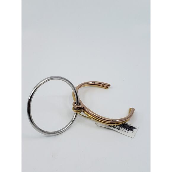 NEW Charlotte Chesnais Three Lovers Cuff 18K VERMEIL & STERLING SILVER BRACELET - Picture 1 of 8